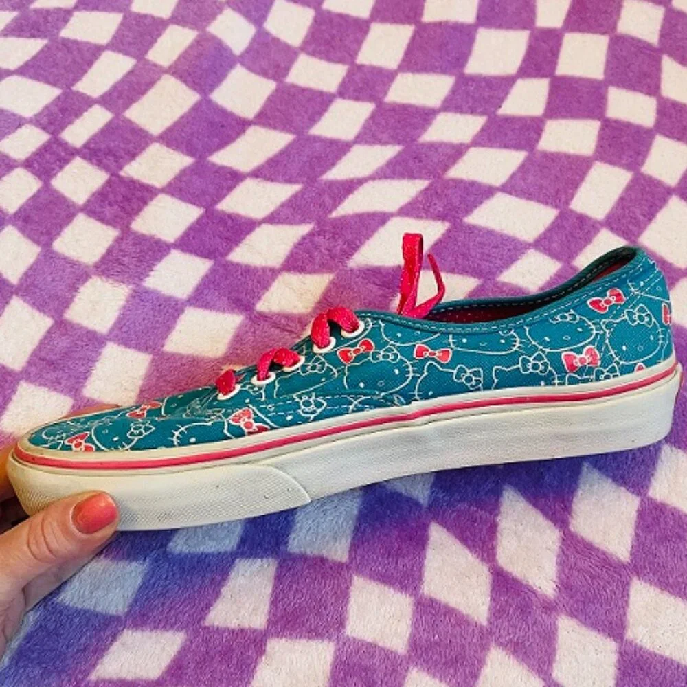 blue & pink Hello Kitty Vans size 9